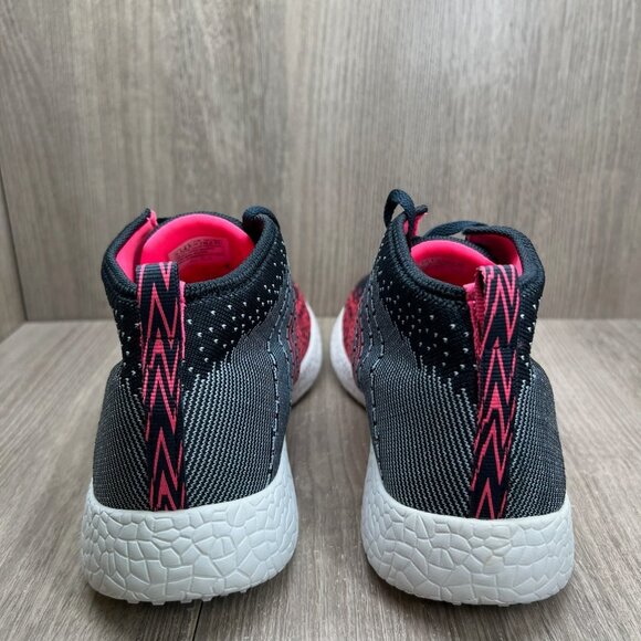 Skechers Burst Sweet Symphony Sneakers Womens 9.5 Lace Up Knit Mesh Black Pink - Picture 5 of 12